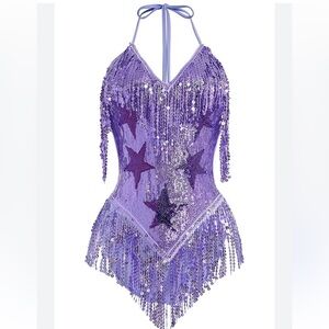 Purple Sequin Star Chappell Roan Bodysuit